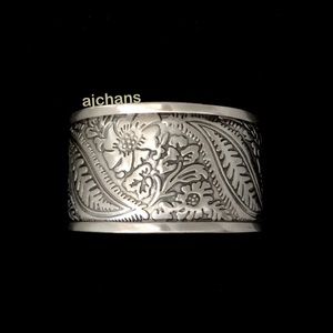 NEW Lucky Brand Floral Etched Cuff